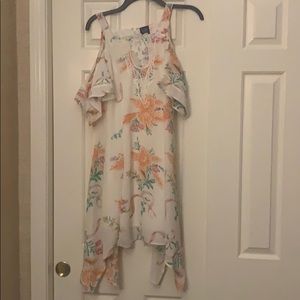 off the shoulder floral dress